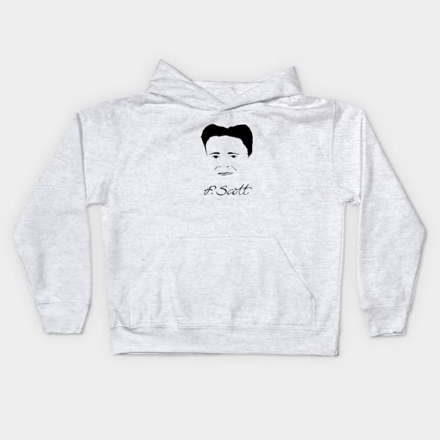 F. Scott. Fitzgerald Kids Hoodie by PoetandChef